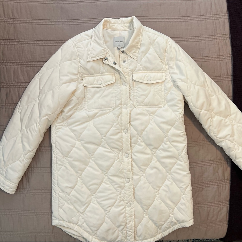 Love Tree Ivory Quilted Jacket - Picture 4 of 5